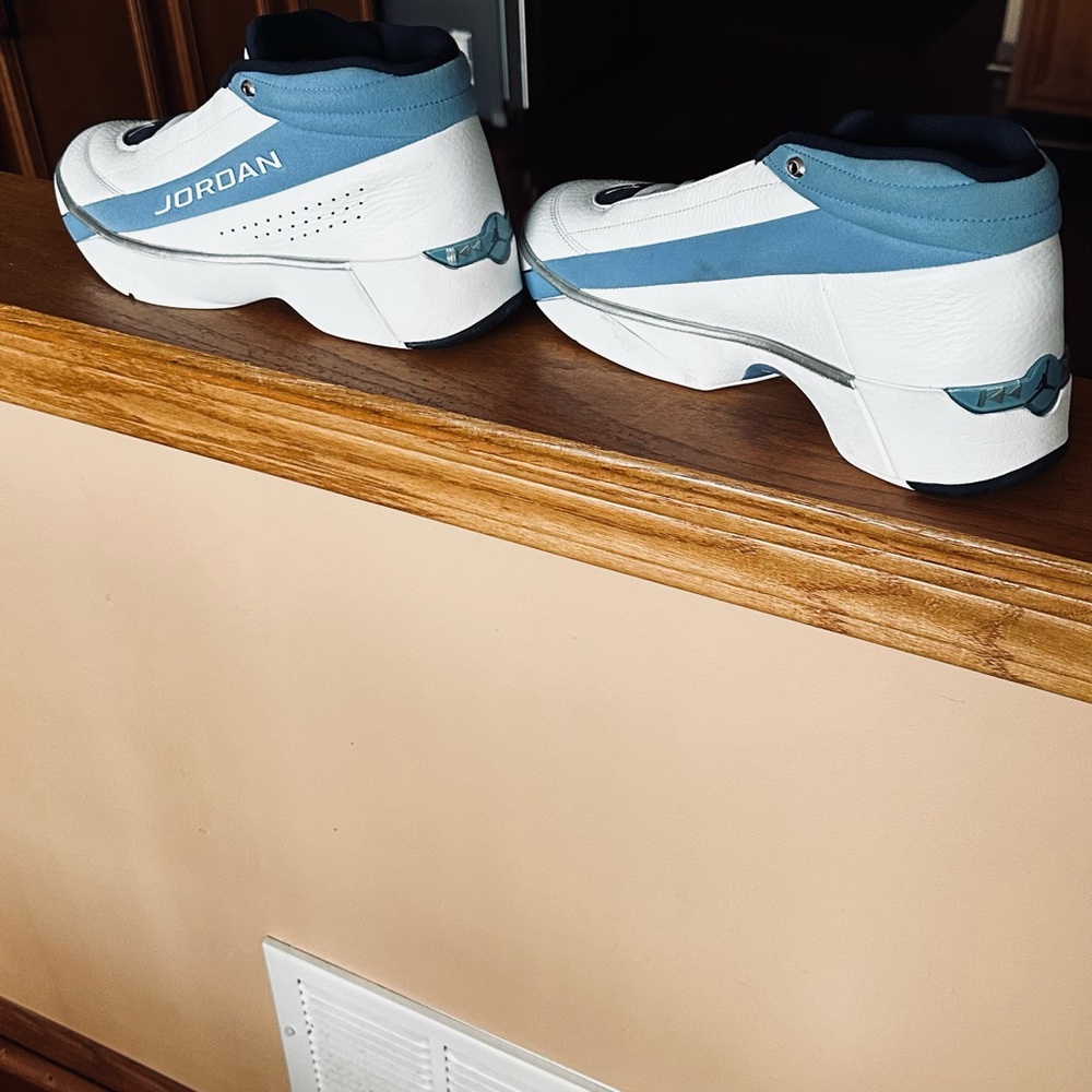 Jordan White and Blue Sneakers